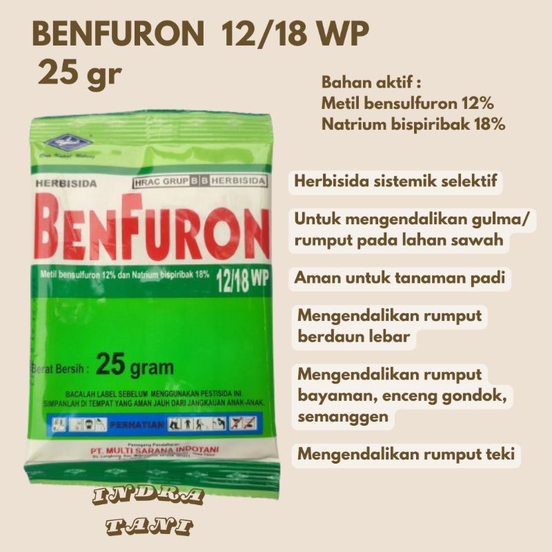 herbisida benfuron 25gr