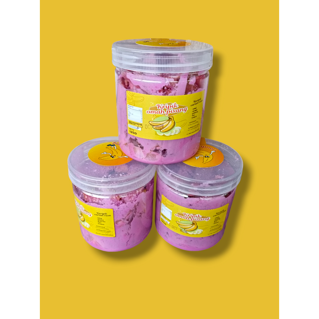 

Snack kripik omah pisang toples 600ml rasa taro berat 160gr
