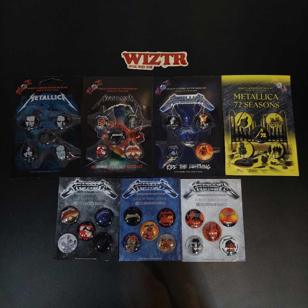 PIN BUTTON PACK Official Merchandise METALLICA ORIGINAL