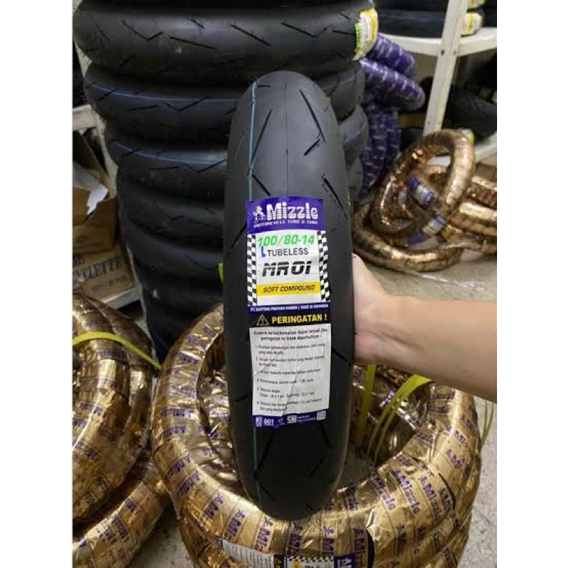 Paket Ban Mizzle mr01 90/80 100/80 ring 14 tubeless donat Satuan Sepasang