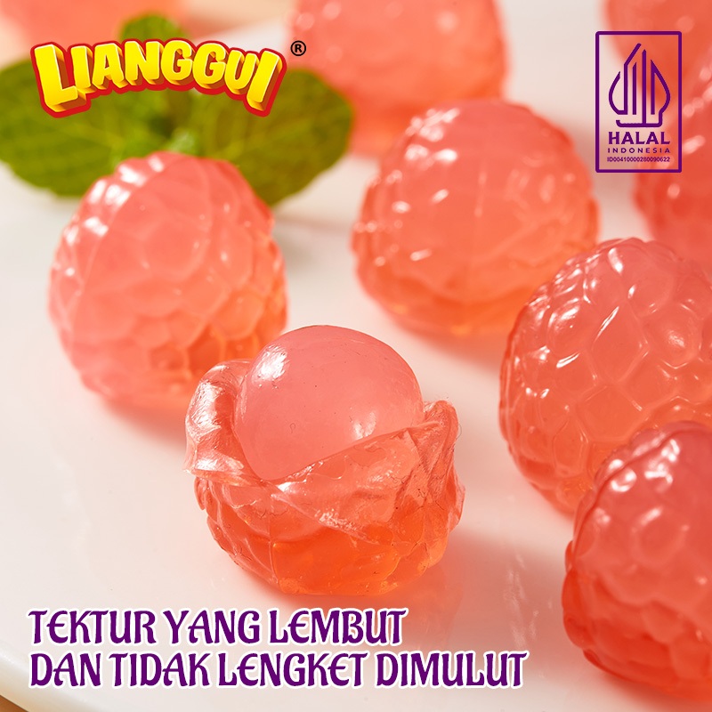 

RB HalalLIANGGUI PAKET KOMBO 4 RASA PERMEN LUNAK VIRAL I PEELED STROBERI I PEELED MANGGA I PEELED