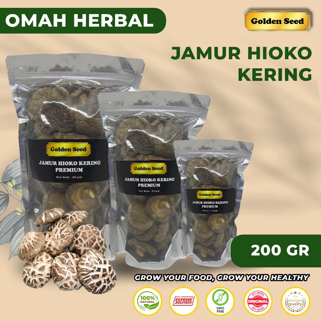 

GRADE A JAMUR HIOKO KERING/JAMUR SHITAKE KERING 200 GR/JAMUR SHITAKE HIOKO XIANG GU 200 GR