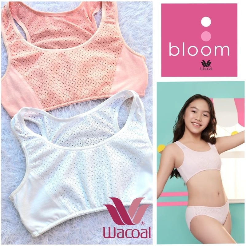 BRA WACOAL ANAK KATUN PREMIUM JUNIOR BLOOM MINISET TANPA PENGAIT STEP 1 BH REMAJA  COTTON PEREMPUAN 