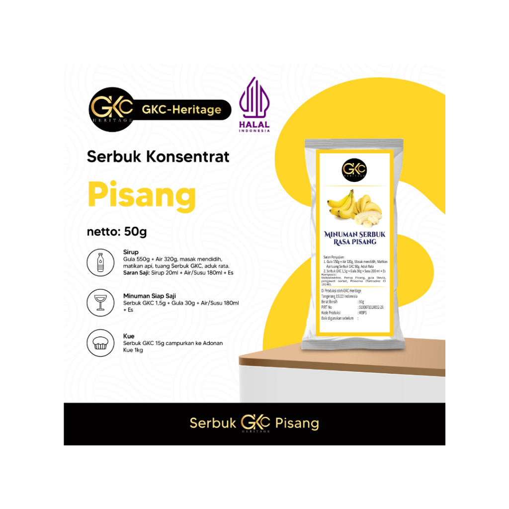 

GKC Heritage Bubuk / Serbuk Pisang 50gr Banana Powder