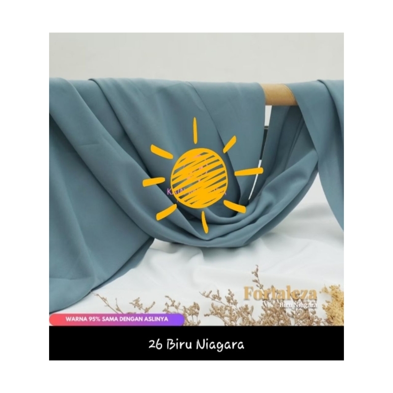 KAIN FORTALEZA WARNA BIRU NIAGARA