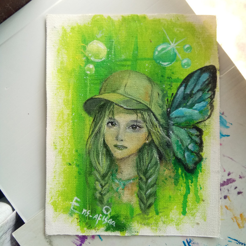 LUKISAN KANVAS WAJAH ART BLOCK/LUKISAN ANIME/HIASAN DINDING/PAJANGAN/100% HANDMADE