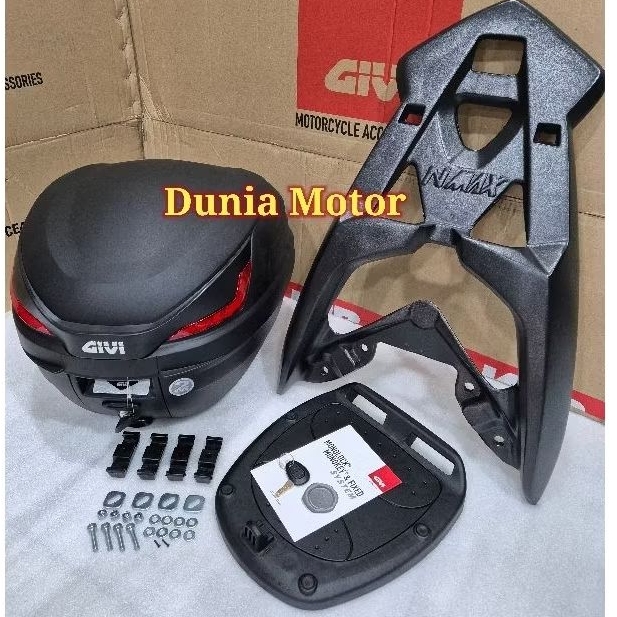 BOX GIVI B27NX black series plus breket nmax turbo nmax neo all new nmax - nmax lama - pcx 150n160 -