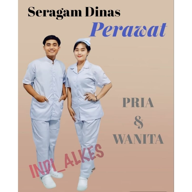 Baju Perawat Bidan / Dinas Bidan / Dinas Perawat / Seragam Pria / Seragam Wanita / Seragam Perawat B