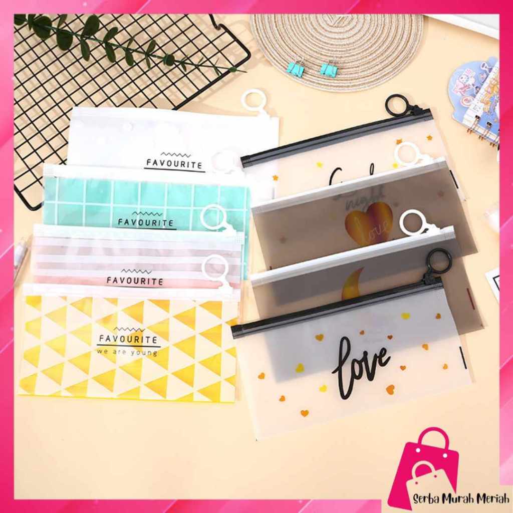 

SMM Tempat Pensil Pulpen Transparan Ziplock Karakter Serbaguna Pouch Zip Lock Penyimpanan Kosmetik Pouch Zipper Pencil Case Tempat Penyimpanan Alat Tulis
