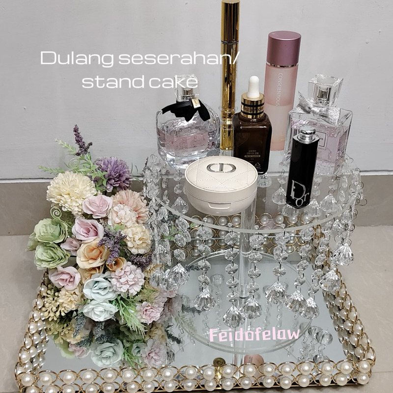 1pcs dulang akrilik / stand cake / dulang seserahan/ dulang hantaran