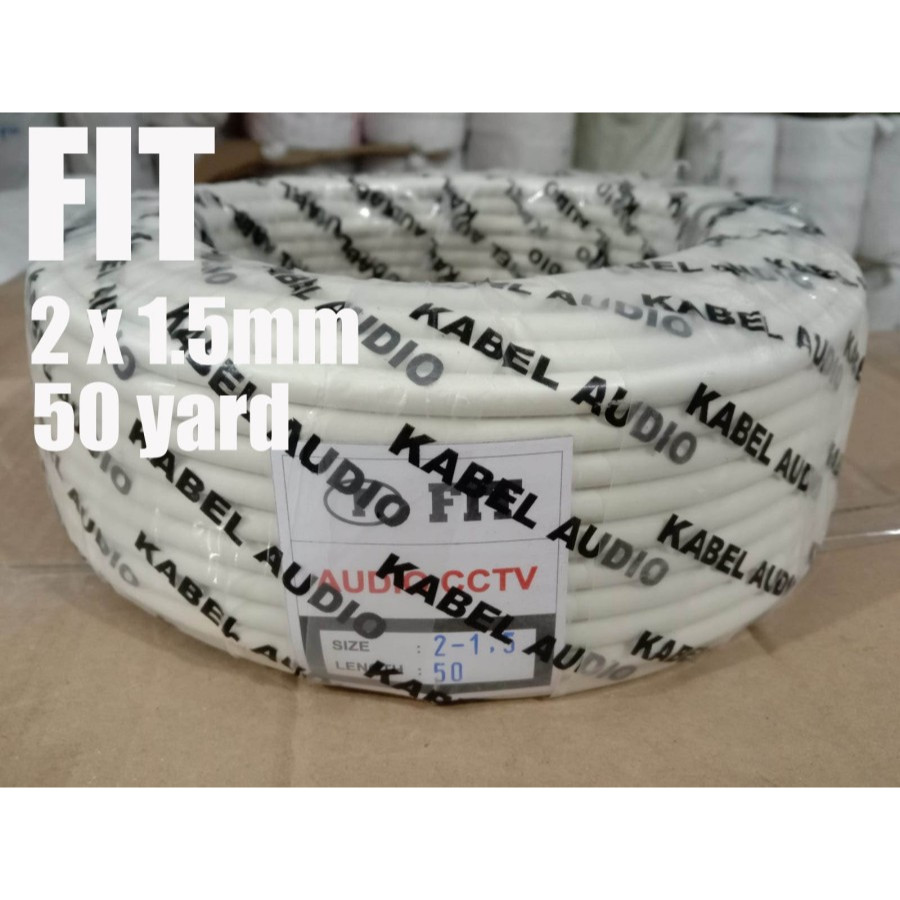 KABEL NYM KAWAT 2x1.5 mm Merk FIT 50y audio listrik 2 x 1,5mm engkel cable nym
