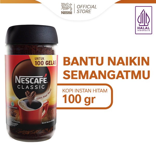 

NESCAFE Classic Kopi Instan Kopi Hitam 100g Jar