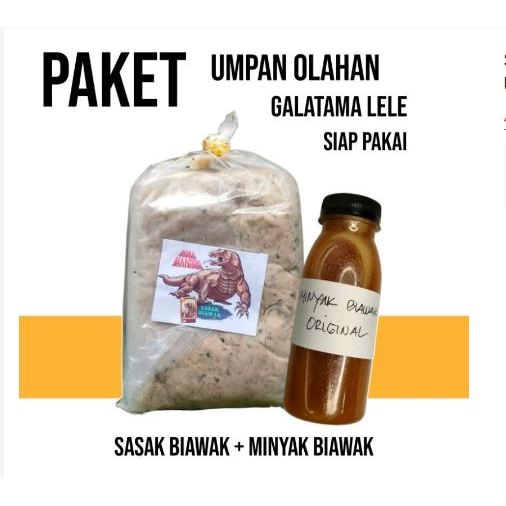 Umpan Sasak Biawak Umpan Olahan Siap Pakai Sasak Biawak + Minyak Biawak Untuk Mancing Galatama Lele