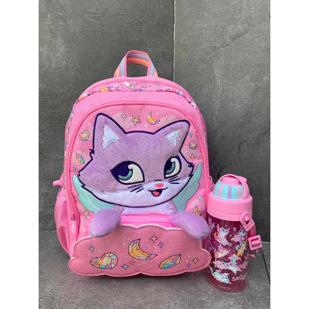 SMIGGLE HAPPY TALES JUNIOR BACKPACK & BOTTLE SET CAT BIG - TAS DAN BOTOL SMIGGLE