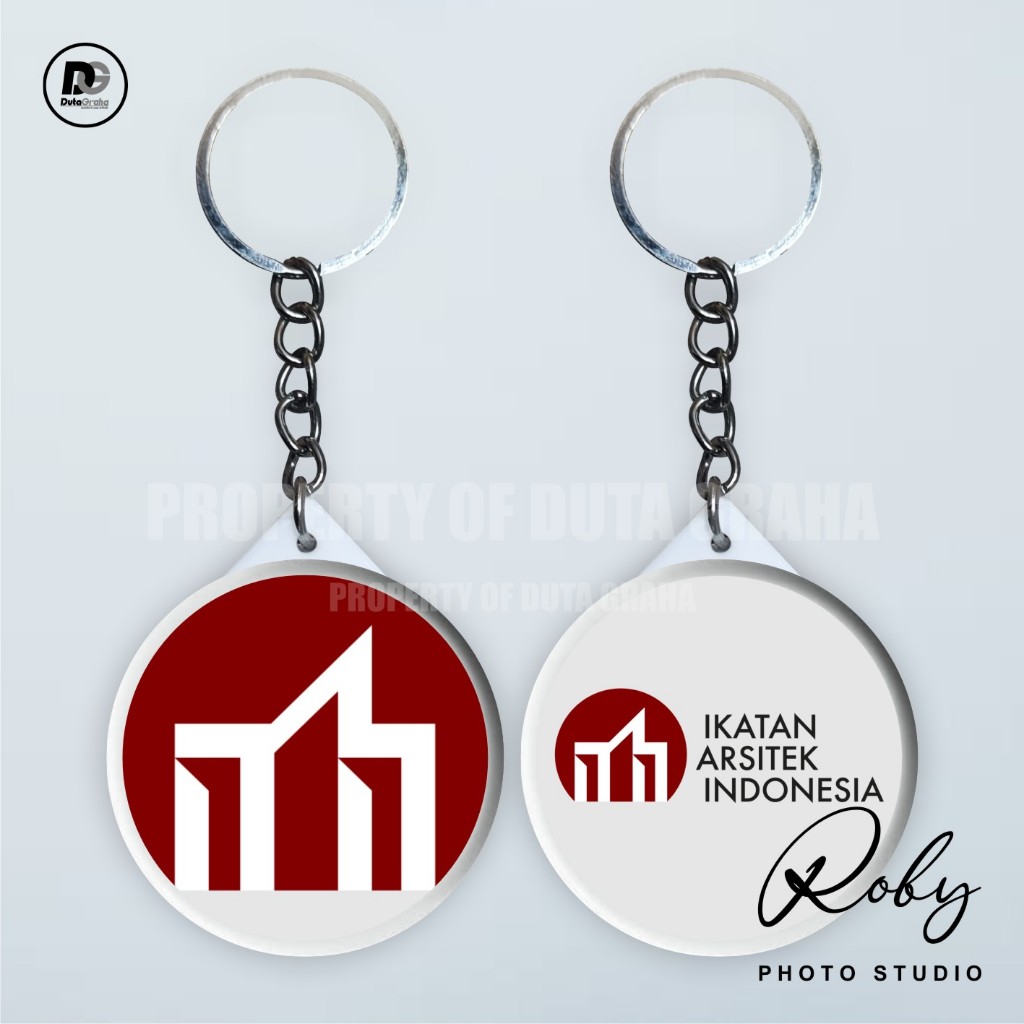 [KEYRING PRESS] IKATAN ARSITEK INDONESIA Gantungan Kunci Keychain Aksesoris Souvenir IAI INSTITUTE O
