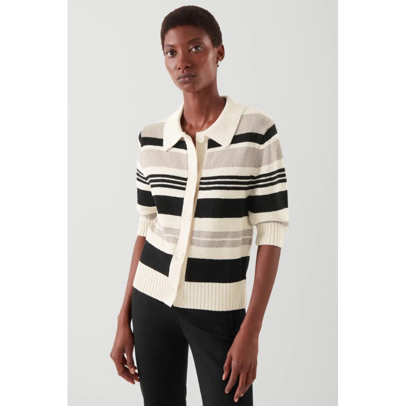 cos stores knit stripes top