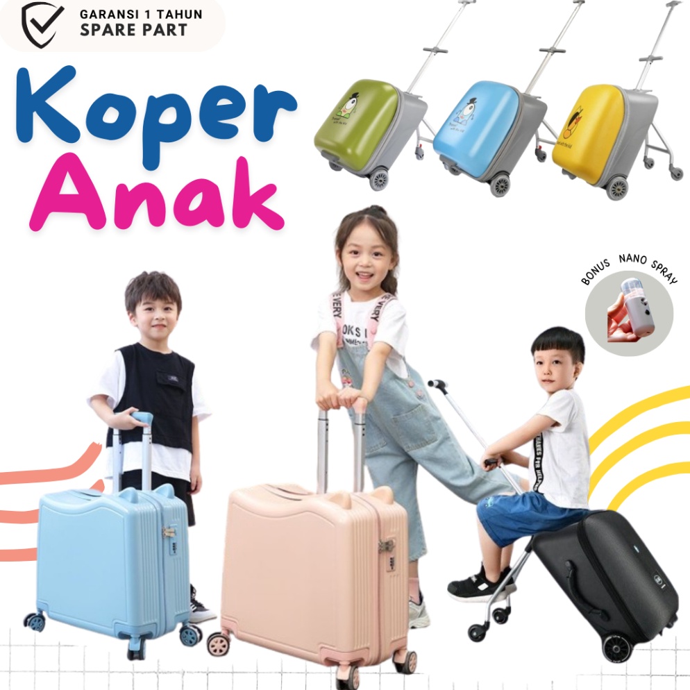 SALEE Koper Stroller Luxes Koper Duduk Anak Trolley Troli Koper Stroller Cheerkids Kabin Bisa Dilepa
