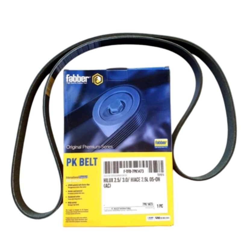 Fan Belt Van Belt Vbelt Tali Kipas 7PK1473 Toyota Hiace Commuter 7PK-1473 Tahun 2012-2020 Fabber