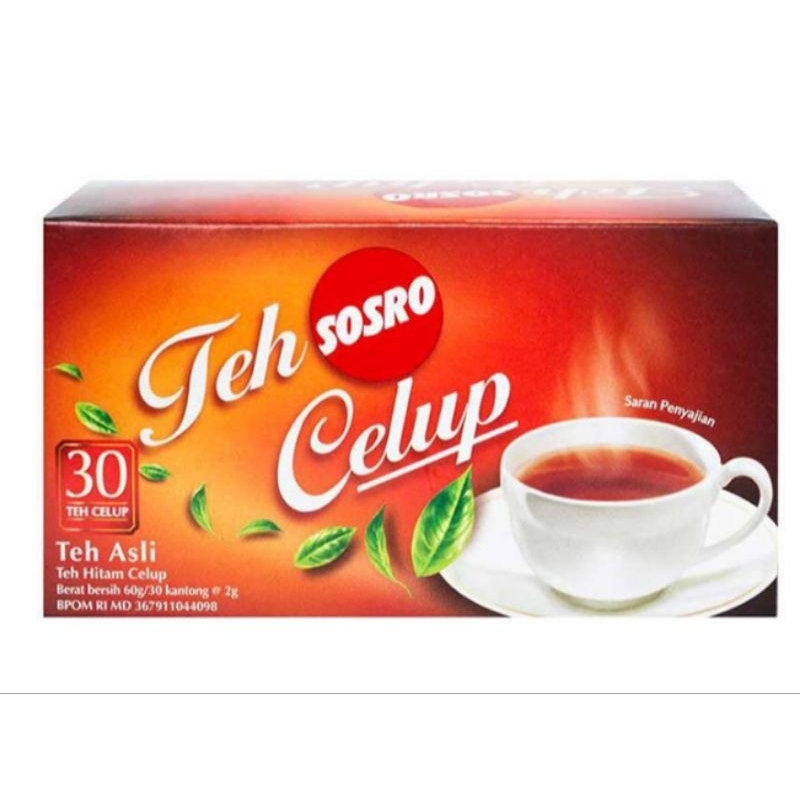 

SOSRO Teh Celup Hitam isi 30 Kantung