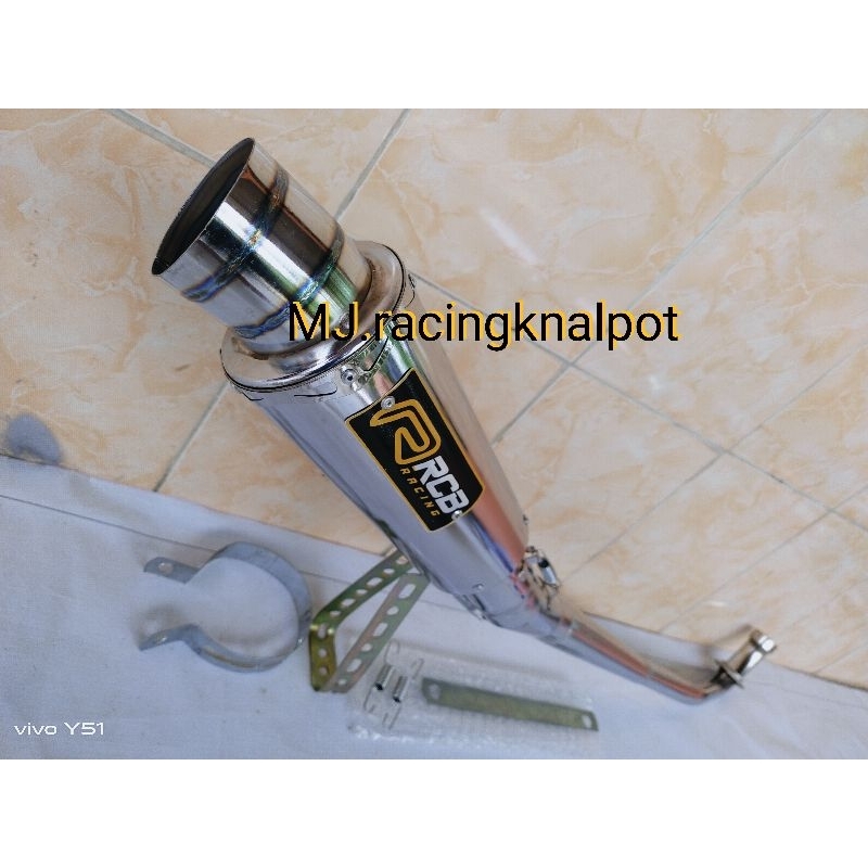 KNALPOT RACING RCB BAS ADEM UNTUK SEMUA MOTOR BEBEK,SUPRA LAMA, SUPRA X, SUPRA FIT, FIT X, REVO LAMA