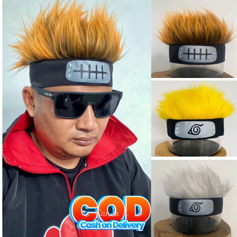 Wik Topi Rambut palsu NARUTO pria Premium Bergaransi wik rambut palsu cosplayer