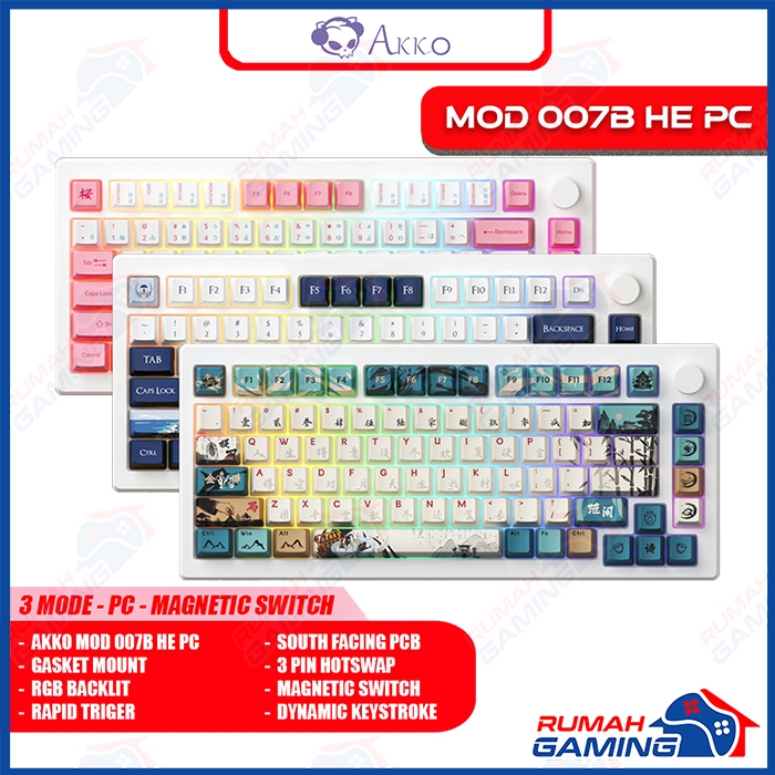 MECHANICAL KEYBOARD - AKKO MOD 007B HE PC - 75% - MAGNETIC - PC - RGB