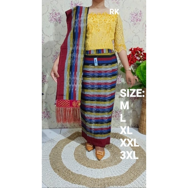 ROK +SELENDANG SIAP PAKAI SET ETNIK ROK SELENDANG HARUNGGUAN