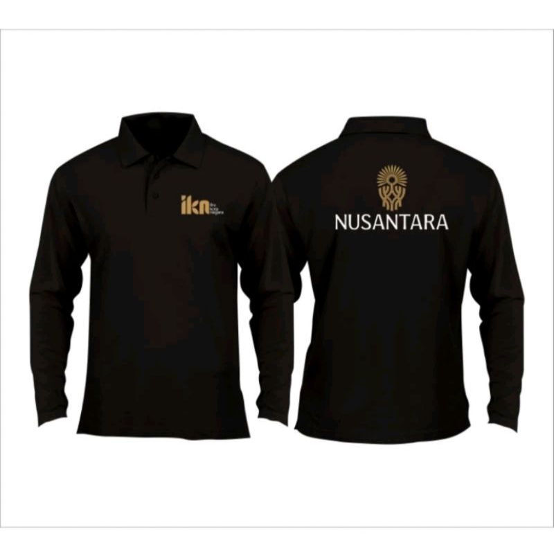 KAOS KERAH POLO SHIRT IKN IBU KOTA  NEGARA IBU KITA NUSANTARA/LENGAN PANJANG