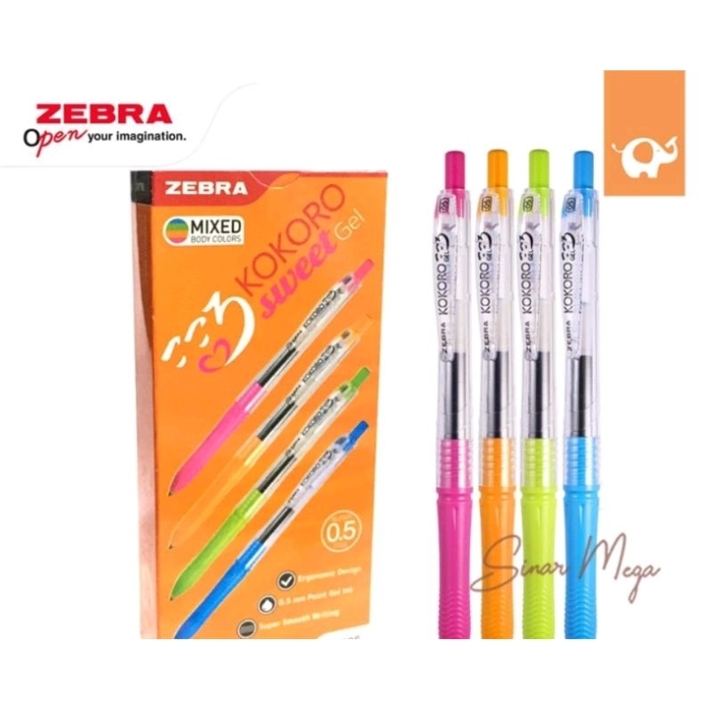 

Pulpen Gel Casing warna Kokoro Sweet tinta hitam