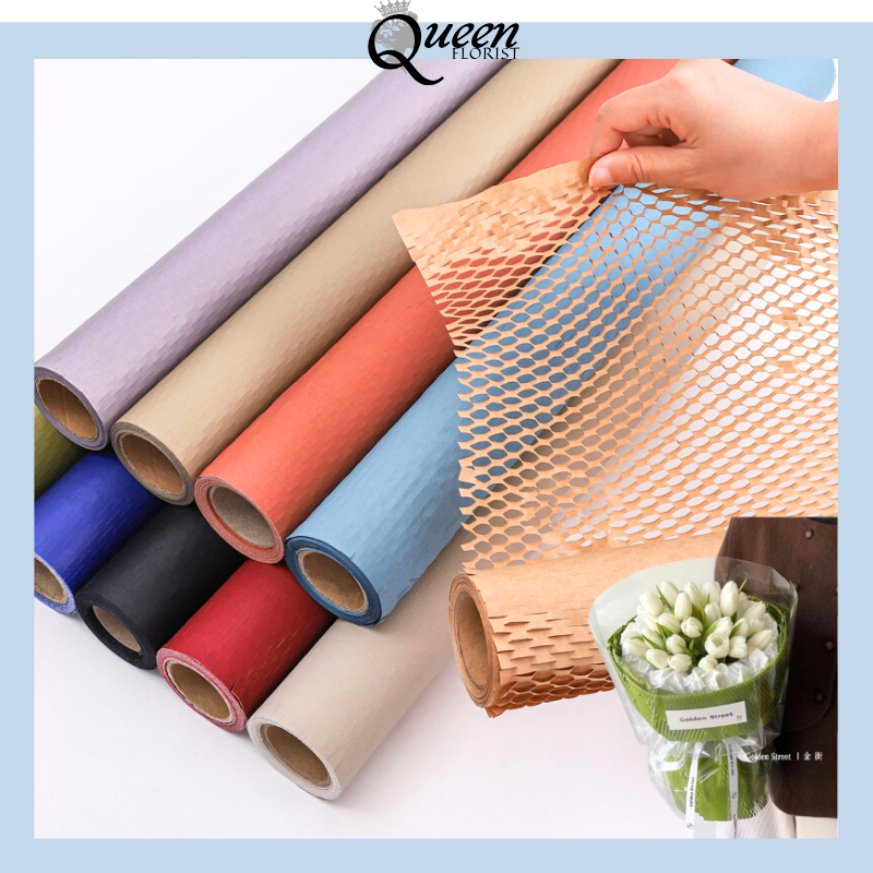 

Honeycomb Paper Wrap Roll 10meter Kertas Bubble Wrap Pelindung Ramah Lingkungan 6296