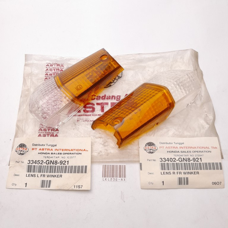 ASTREA STAR PRIMA KACA MIKA LAMPU RITING SEIN SEN DEPAN 33452-GN8-921 33402-GN8-921