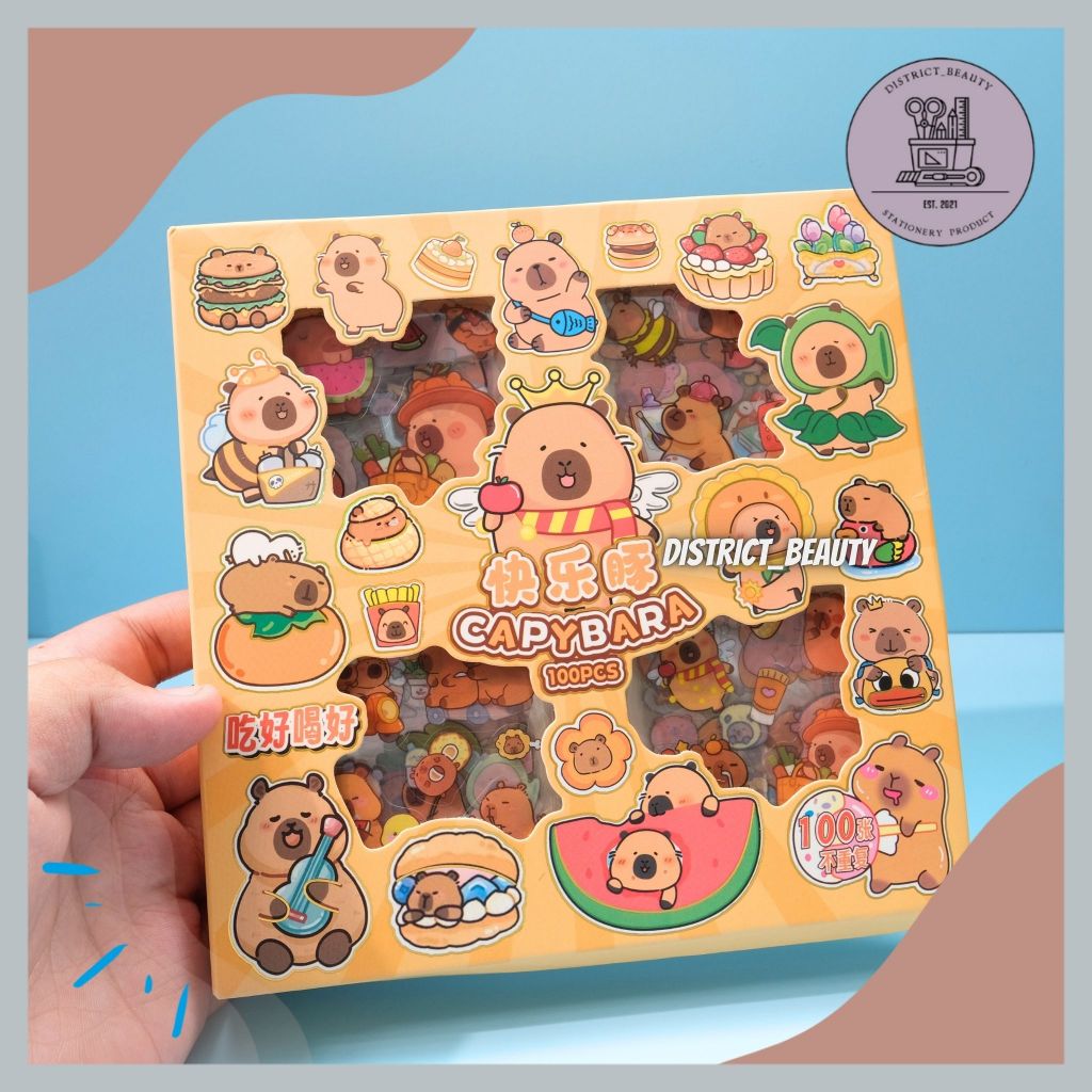

STIKER 100 LEMBAR CAPYBARA STIKER PVC LUCU AESTHETHIC ISI 100 LEMBAR MOTIF CAPYBARA TERMURAH