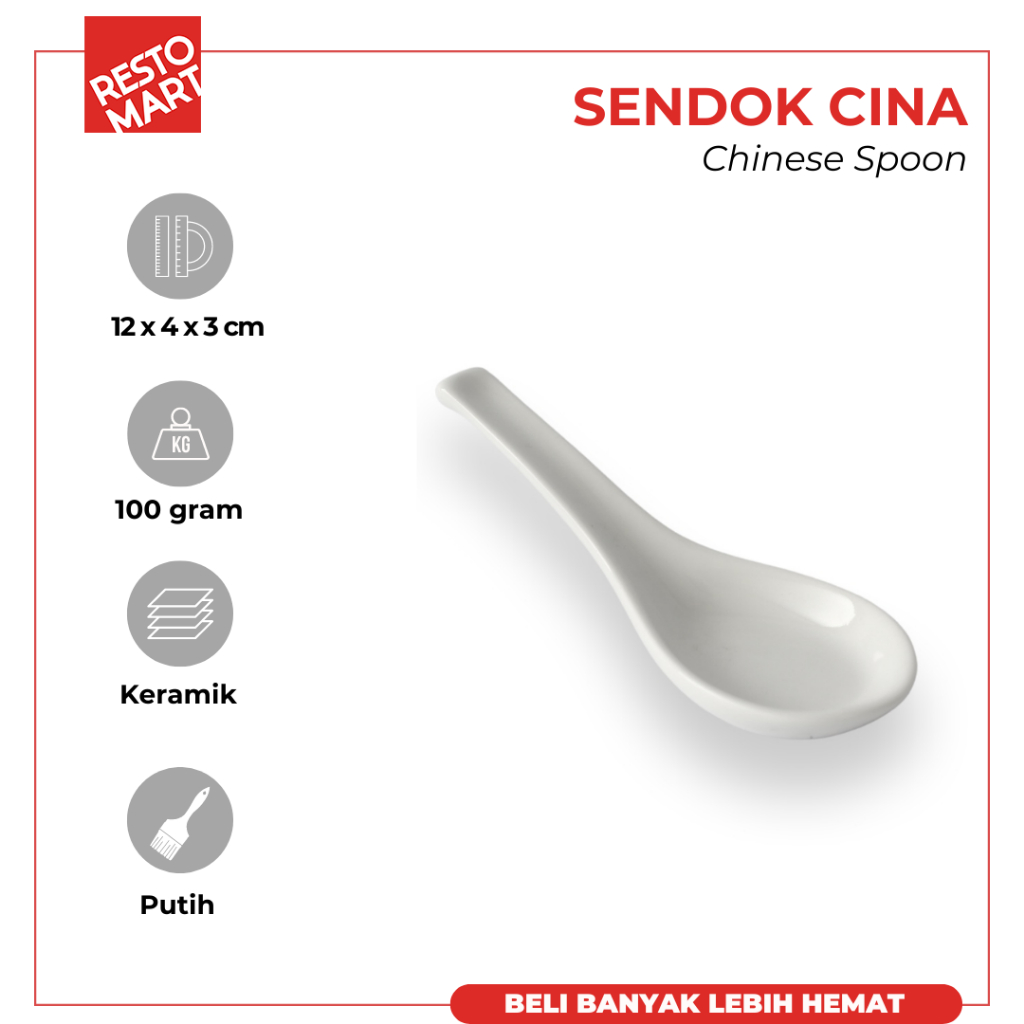 Sendok Bebek 12 cm / Chinese Spoon 4.75" LEGACY Keramik (0871015)(F5)