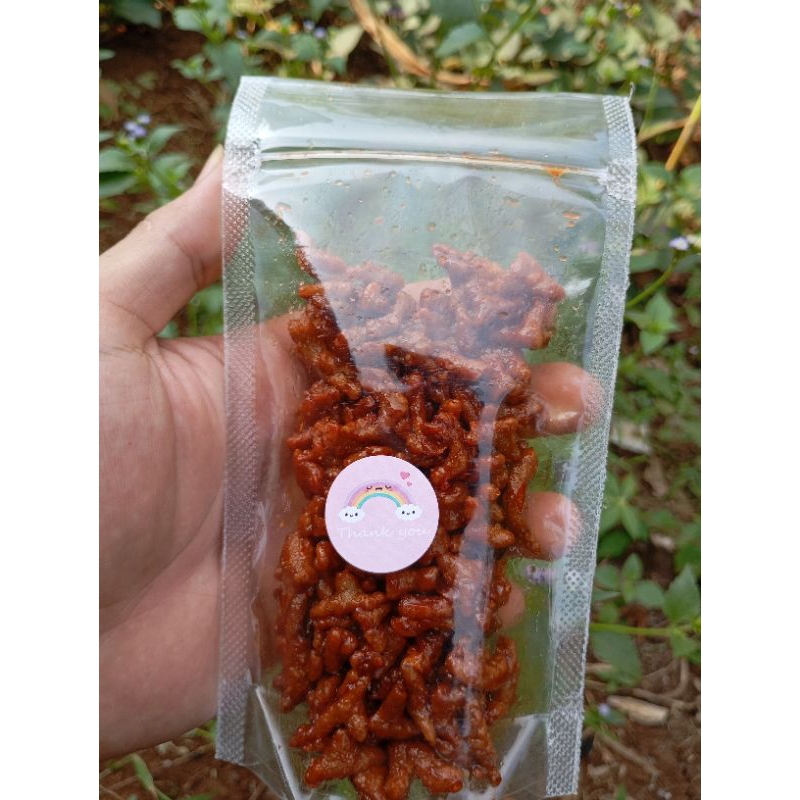 

usus crispy balado ( usus ayam dengan varian rasa balado pedas manis ) ukuran 70g