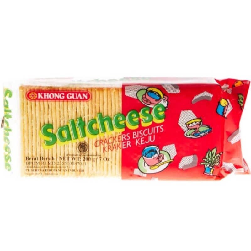 

KHONG GUAN Saltcheese Crackers 200 gram wafer rasa keju