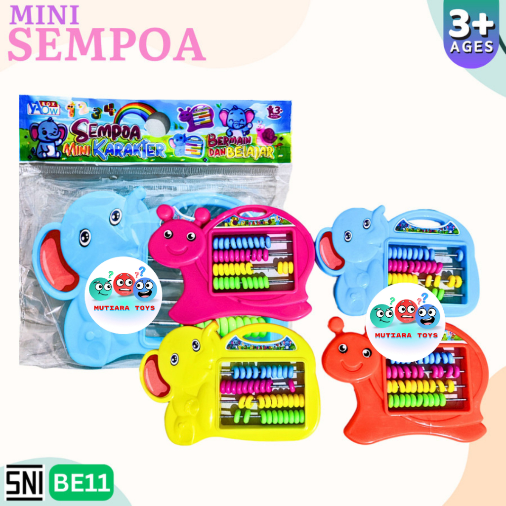 Mm Mainan Edukasi Sempoa Abakus Mini Karakter Be11