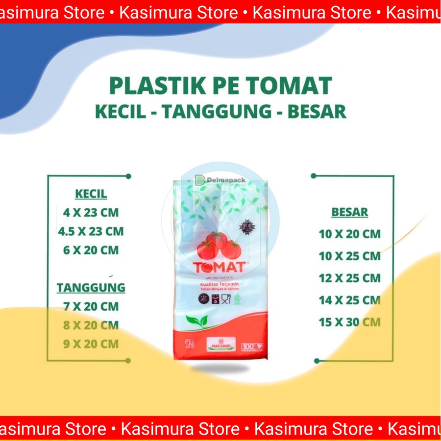 Plastik PE Tomat- Kecil/Tanggung/Besar