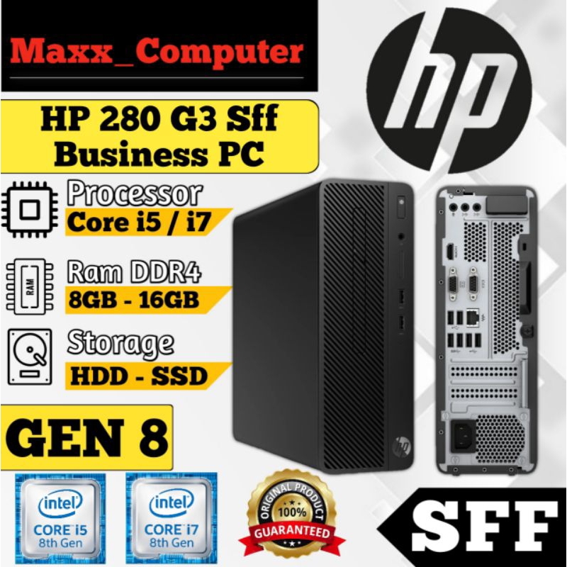 Pc Hp 280 G3 SFF Core i5 / i7 Gen 8th Soket 1151 Like New