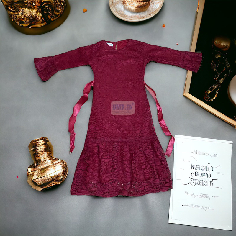 BAJU KEBAYA BRUKAT AMANDA /GAUN PESTA ANAK/GAUN ANAK/AMANDA/GAMIS DRES/KEBAYA BROKAT ANAK/BAJU ADAT 