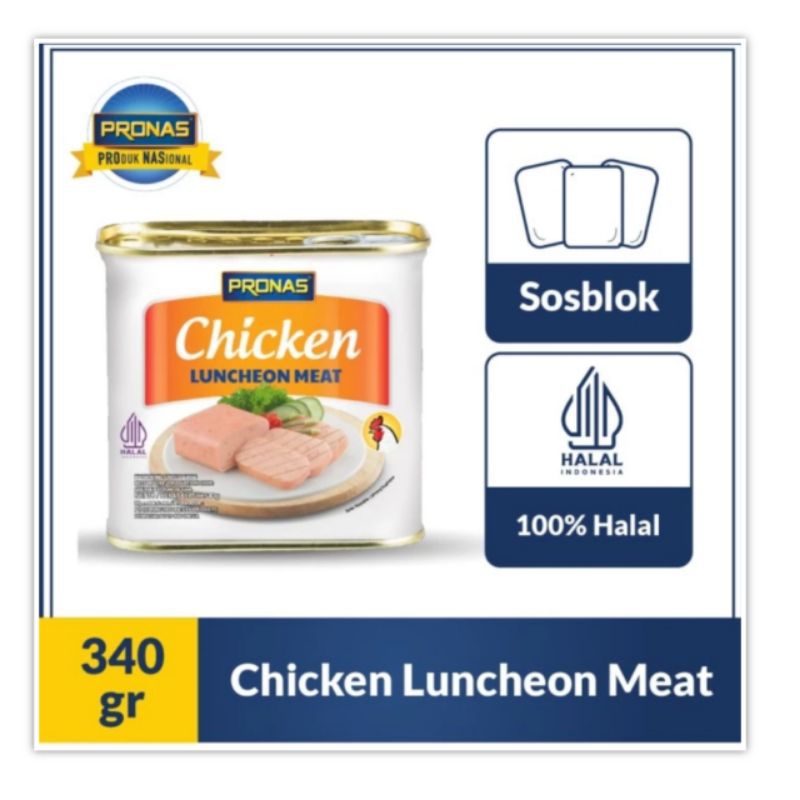 

Pronas Chicken Luncheon Meat 340 gr Daging Ayam Kalengan