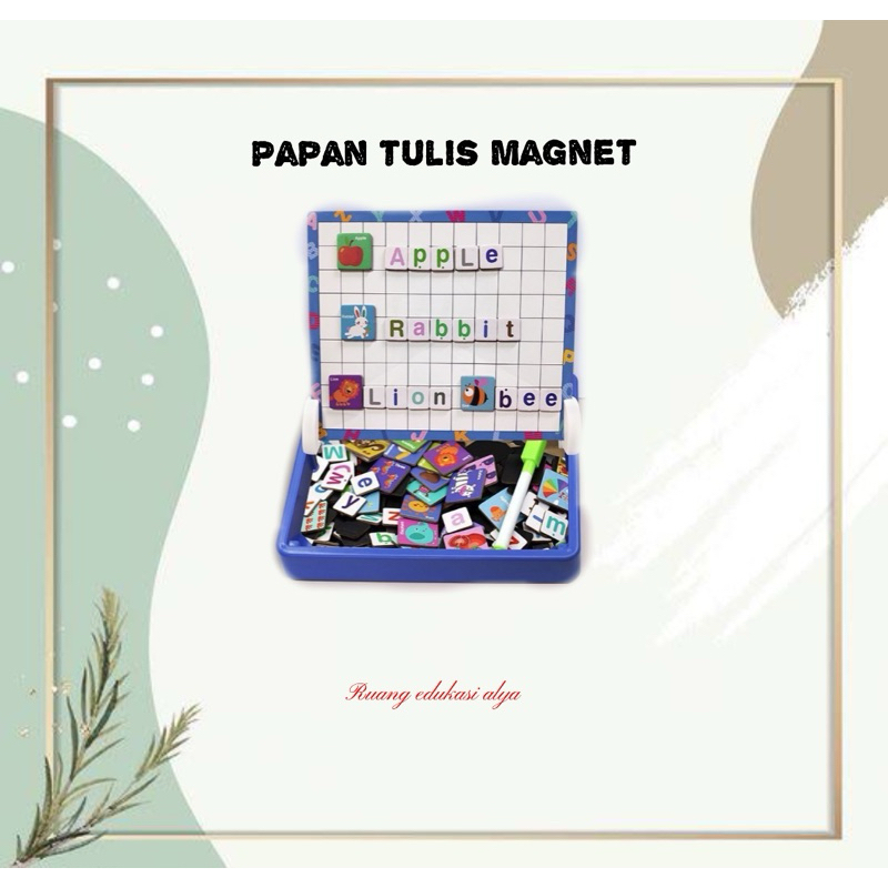 MAINAN EDUKASI PAPAN TULIS MAGNET/MAGNETIC PUZZLE BOARD/PUZZLE HURUF/ALFABET
