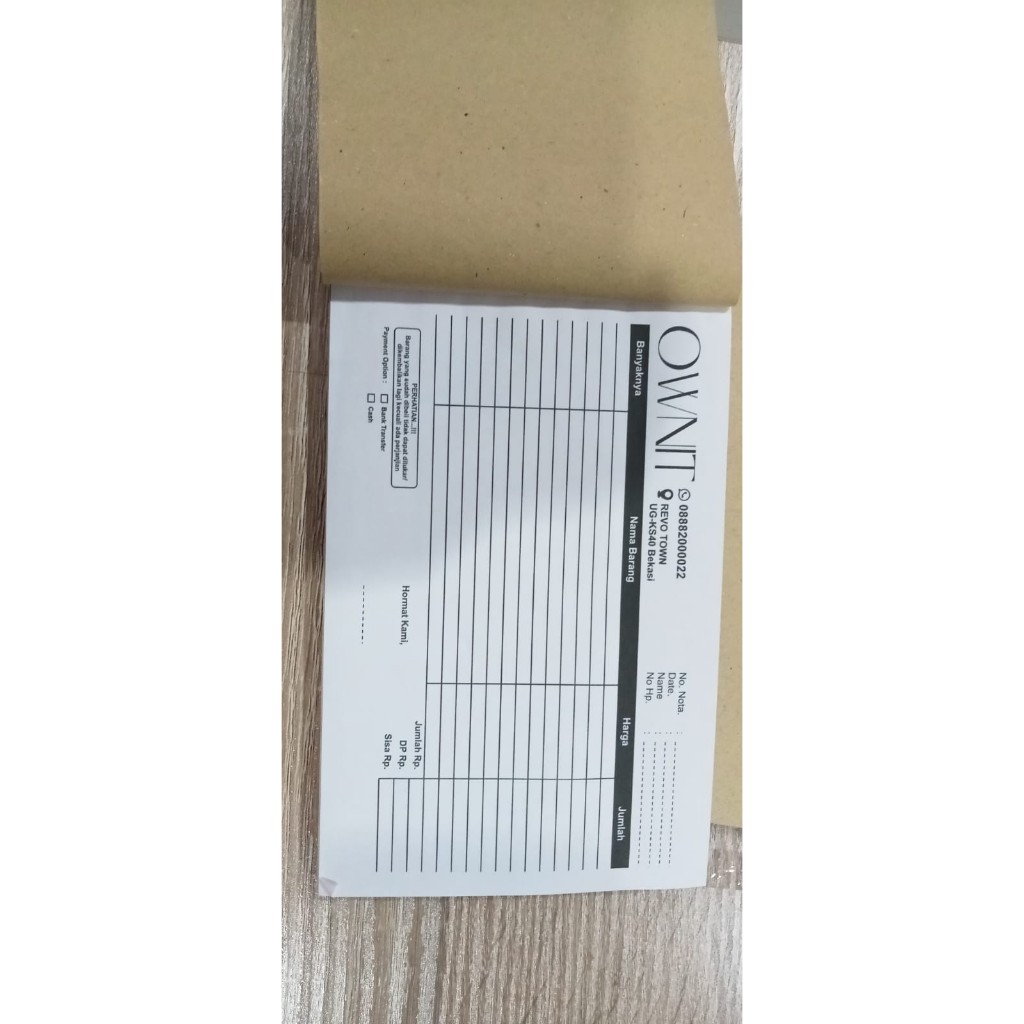 

CETAK NOTA 1/2 FOLIO 2 PLY