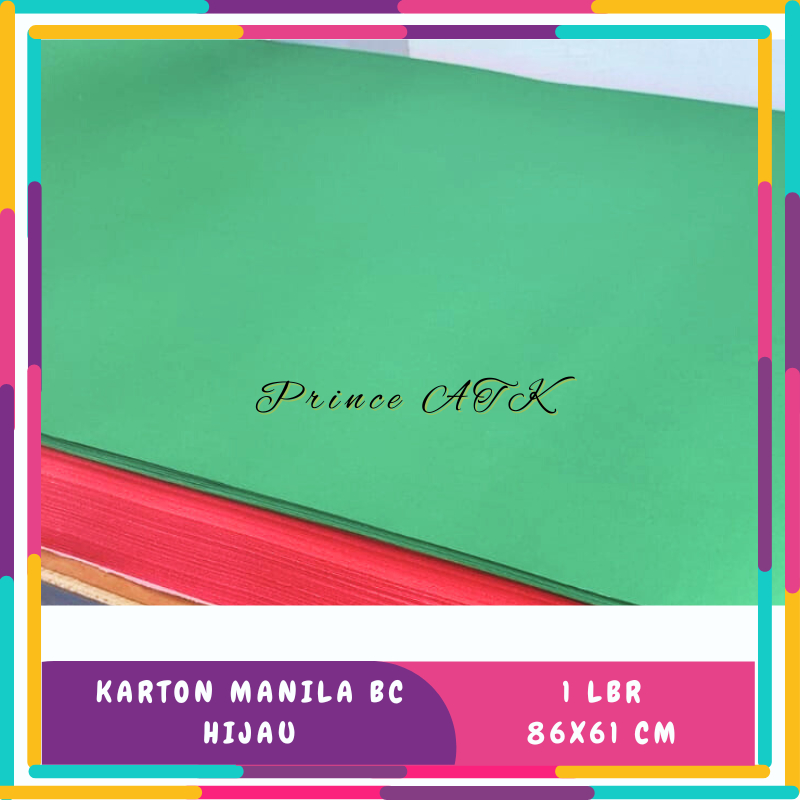 Kertas Karton Manila BC Pindo Deli Warna Hijau Tua Uk. 100x65 cm