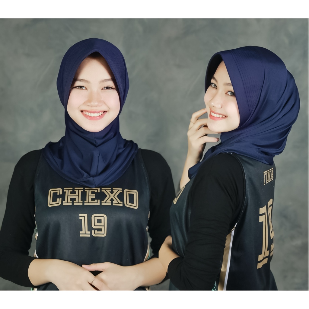 Kerudung Bergo Hijab Sport Pet Besar Muslim hijab sport
