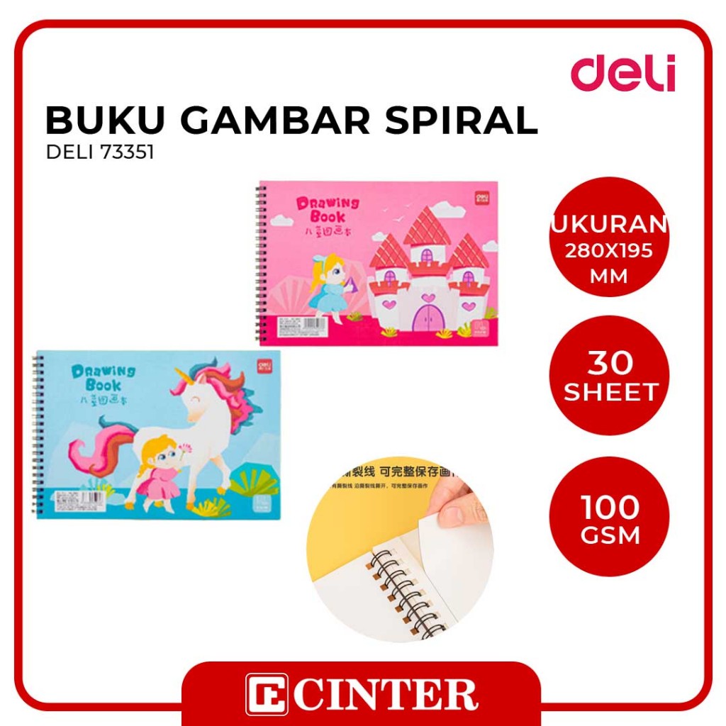 

DELI - BUKU GAMBAR SPIRAL / BUKU SKETSA / BUKU DRAWING 73351 280MMX195MM