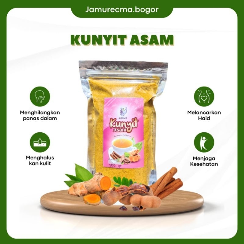 

RECMA Kunyit Asam Instan Tanpa Ampas Lancarkan Haid