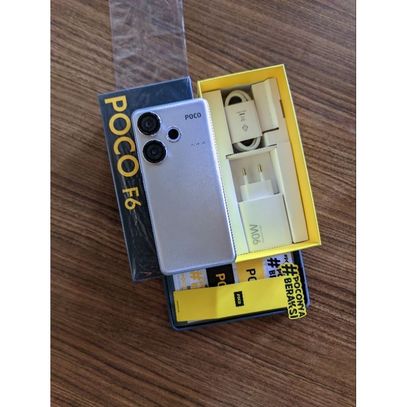 POCO F6 5G Titanium 12/512GB Fullset masih Garansi Resmi HP Gaming Siap Pakai Snapdragon 8s Gen3 Per