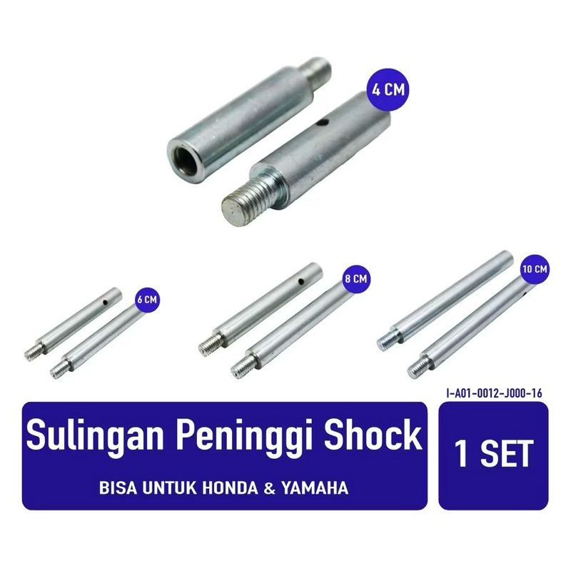 PENINGGI SULING SHOCK DEPAN MATIC BEBEK BEAT MIO SUPRA DLL 4CM 6CM 8CM 10CM GROSIR