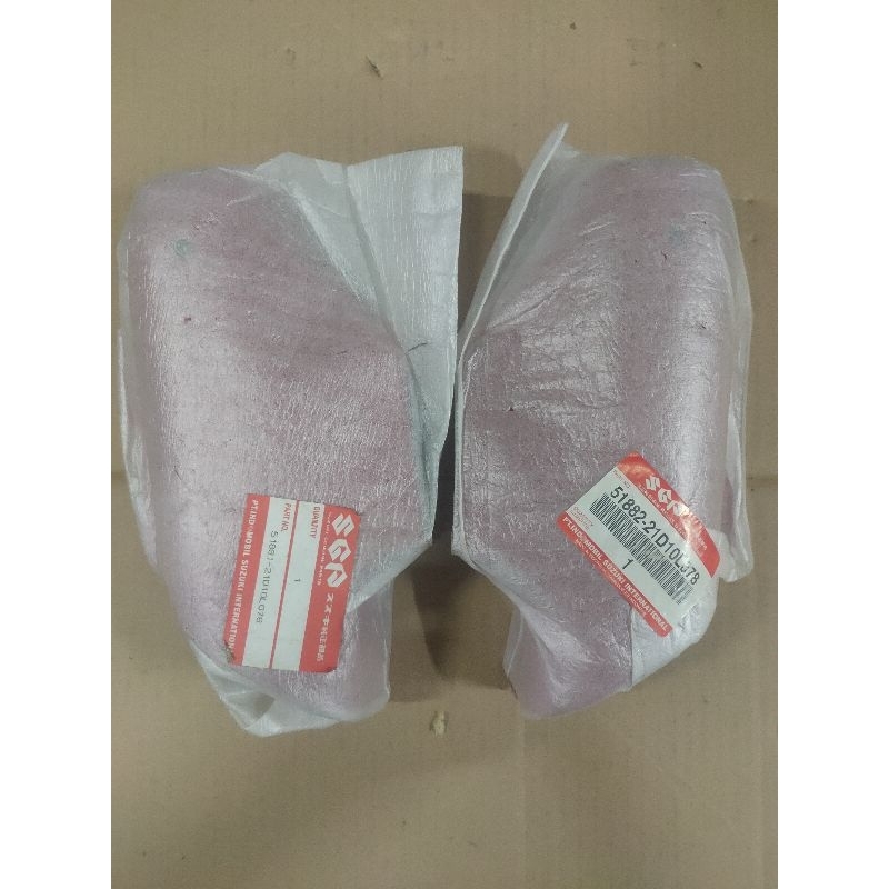 TUTUP SHOCK DEPAN SATRIA 2TAK LUMBA MERAH SET ORI 100%