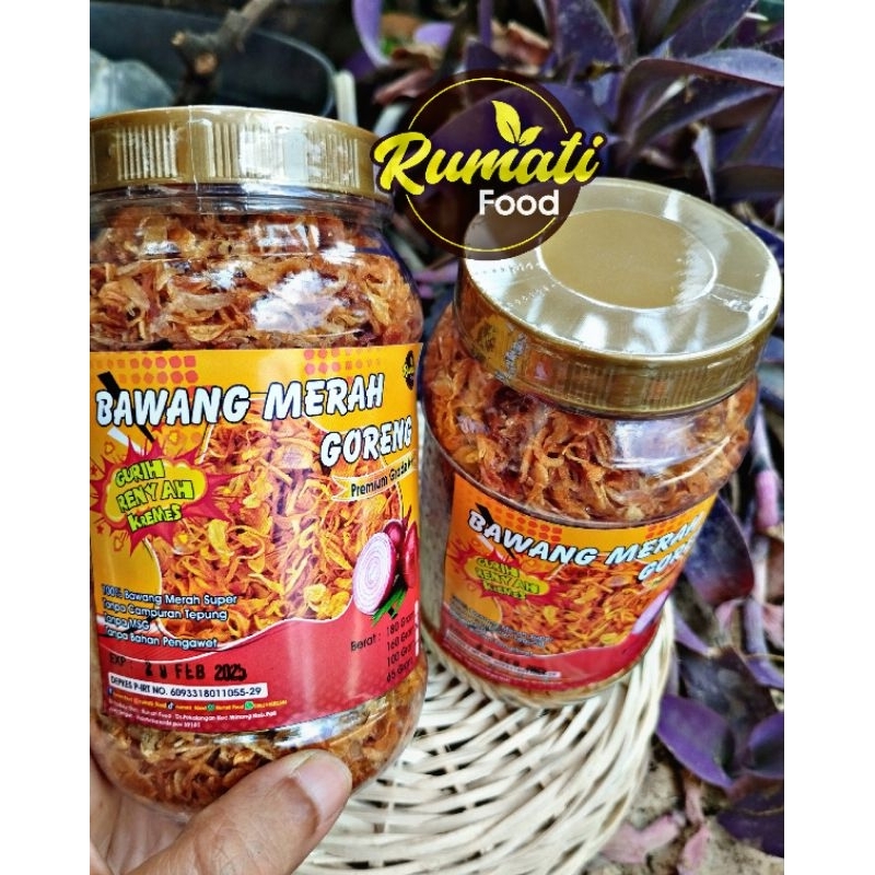 

BAWANG GORENG PREMIUM GRADE A++ TANPA TEPUNG BY RUMATI FOOD 160g